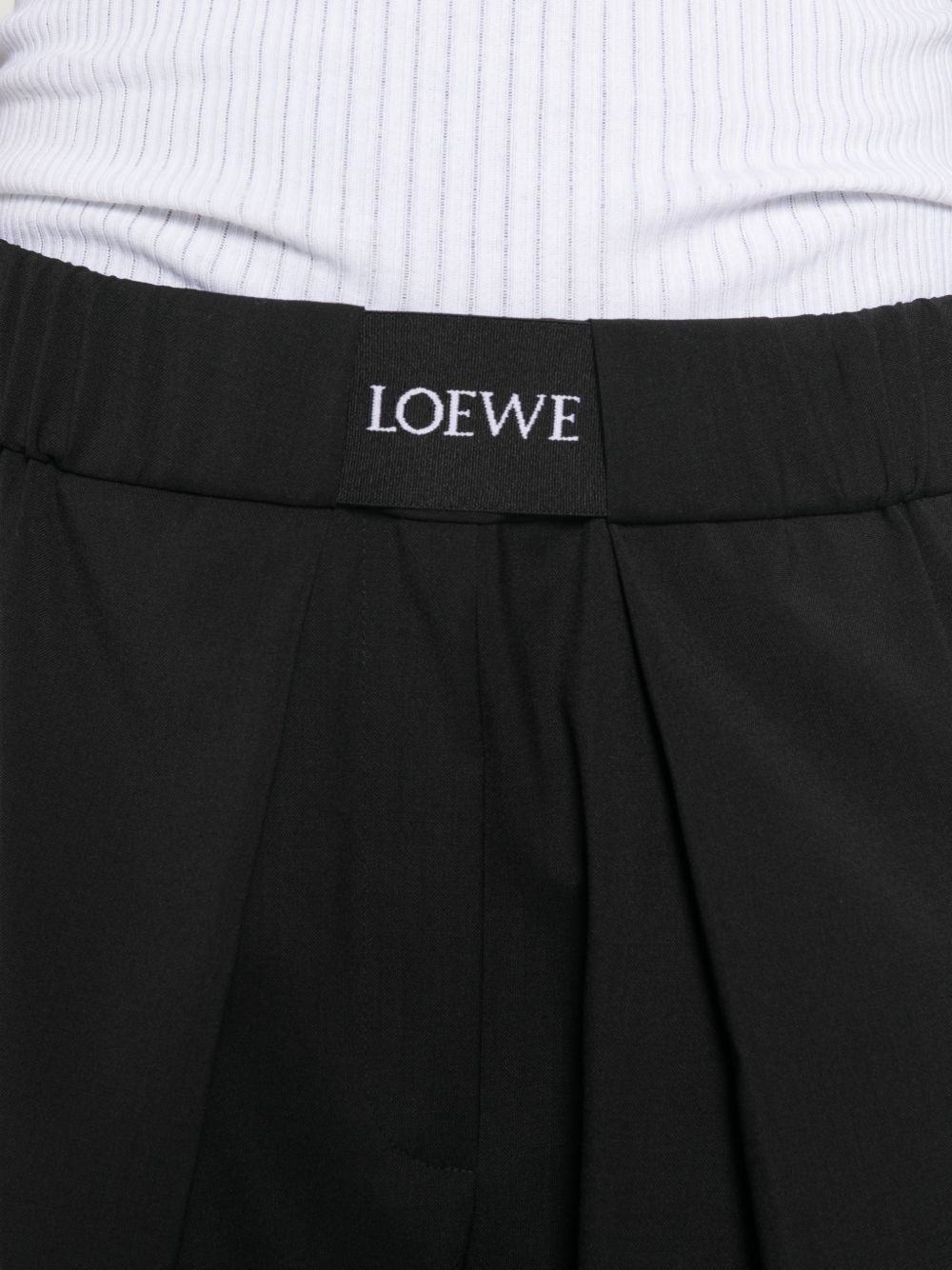 Loewe Women Wool Wide-Leg Trousers LOEWE