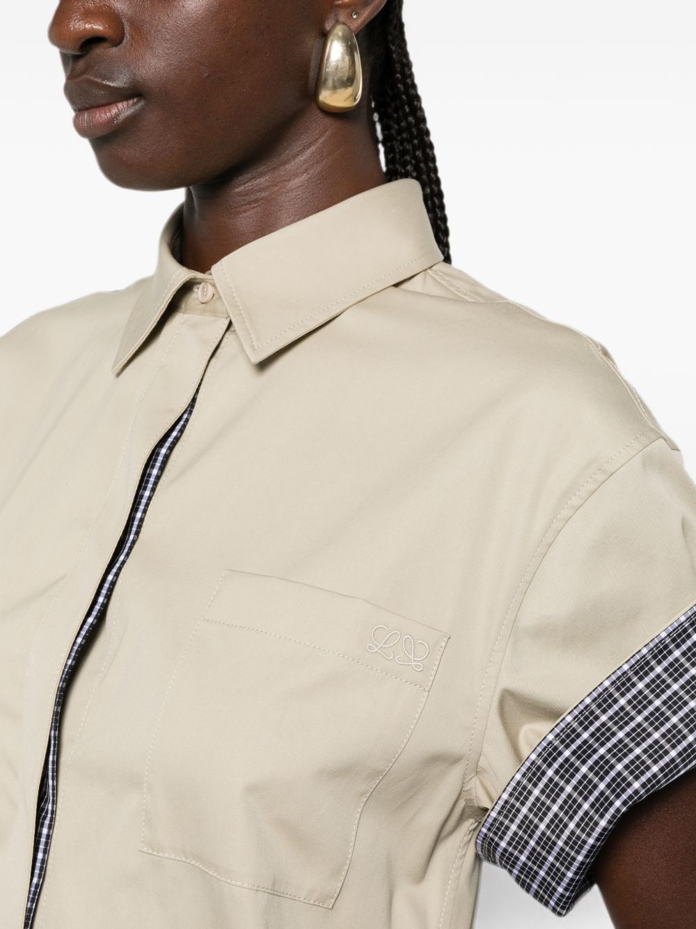 Loewe Women Cotton And Silk Mini Dress LOEWE