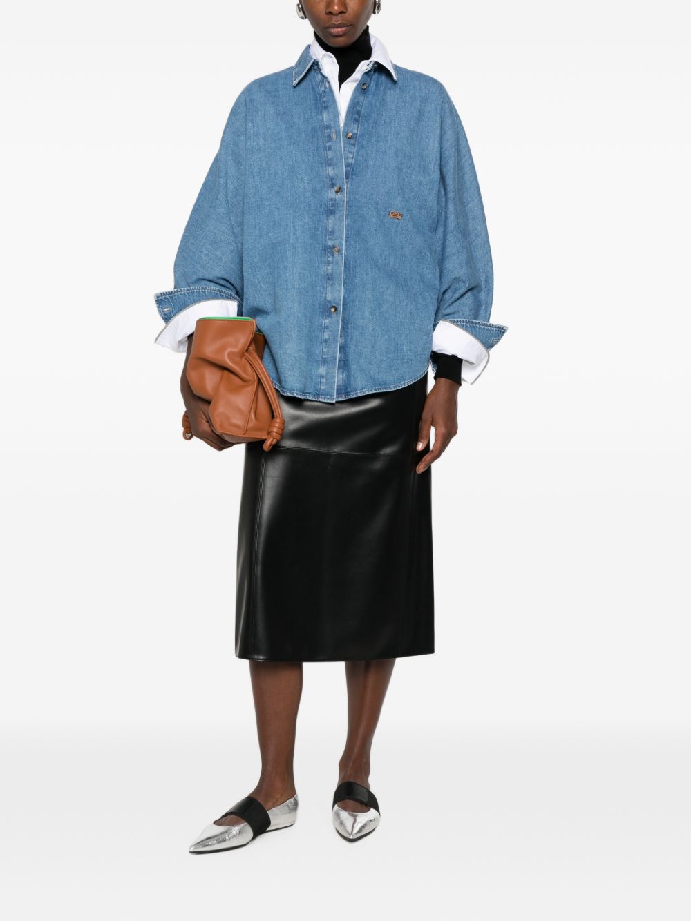 Loewe Women Anagram Denim Shirt