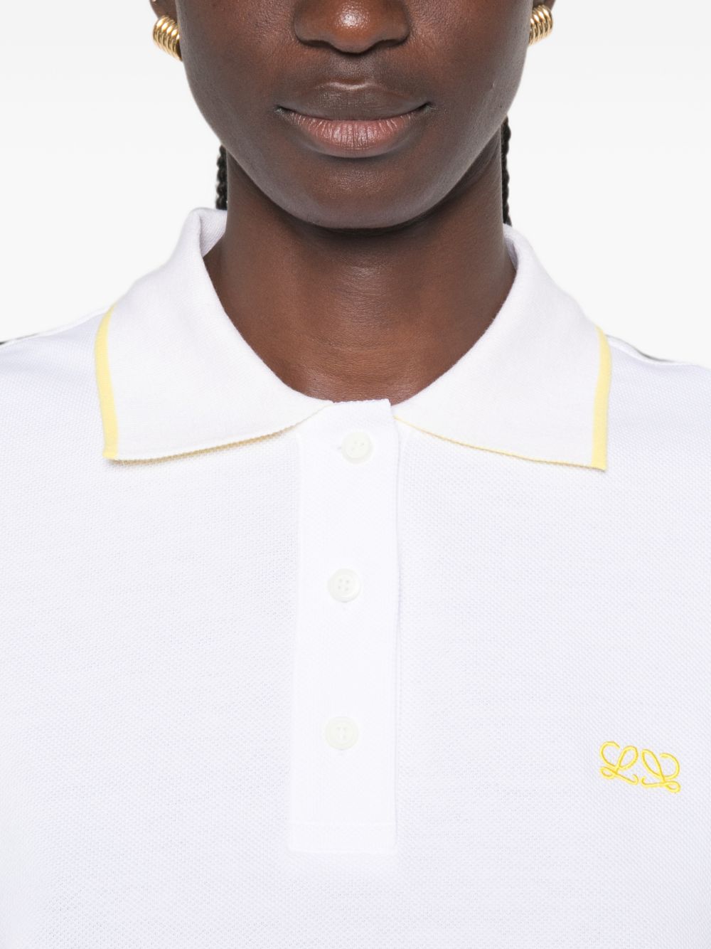 Loewe Women Anagram Cotton Polo Shirt LOEWE