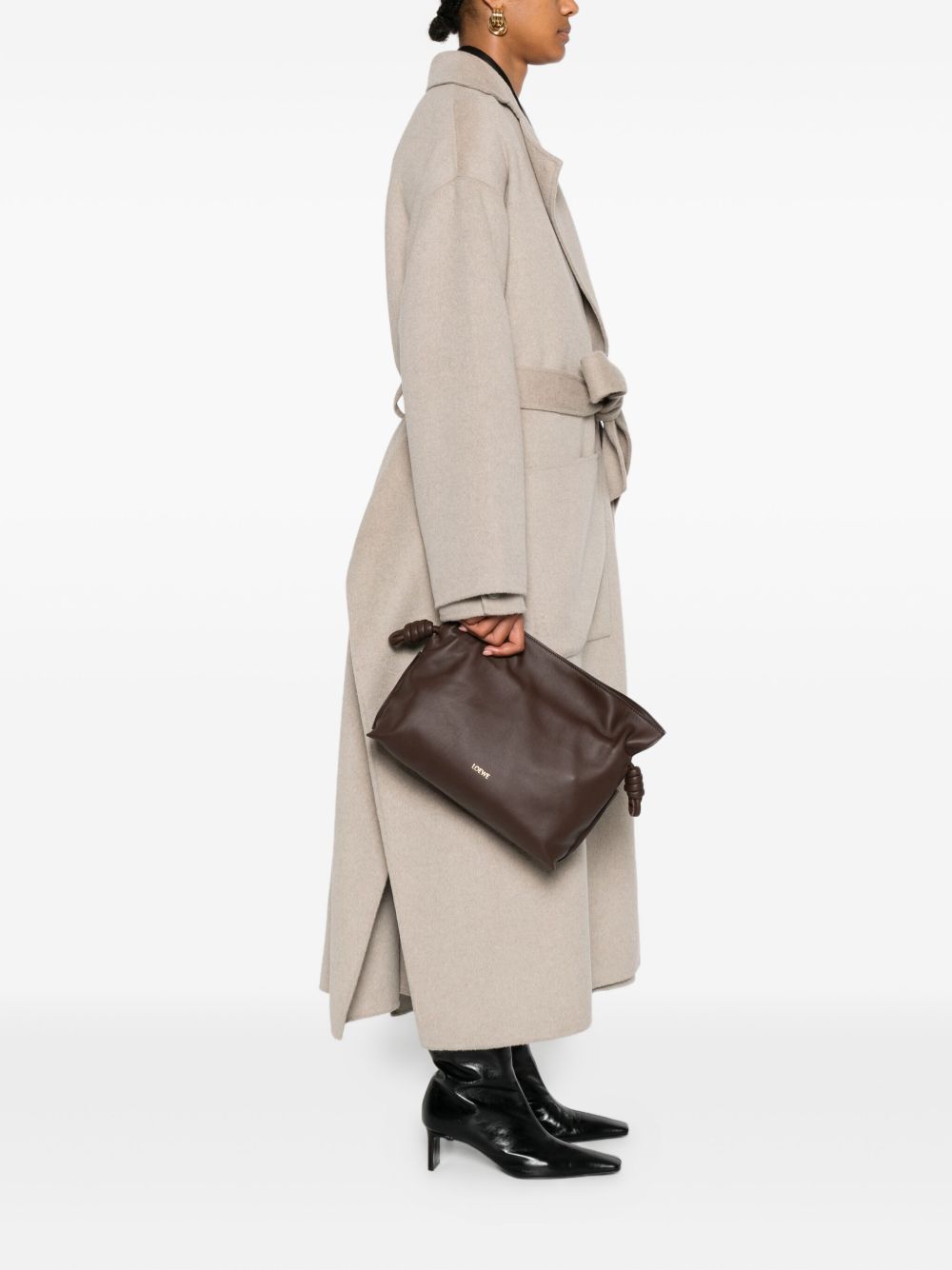 Loewe Women Flamenco Medium Leather Clutch LOEWE