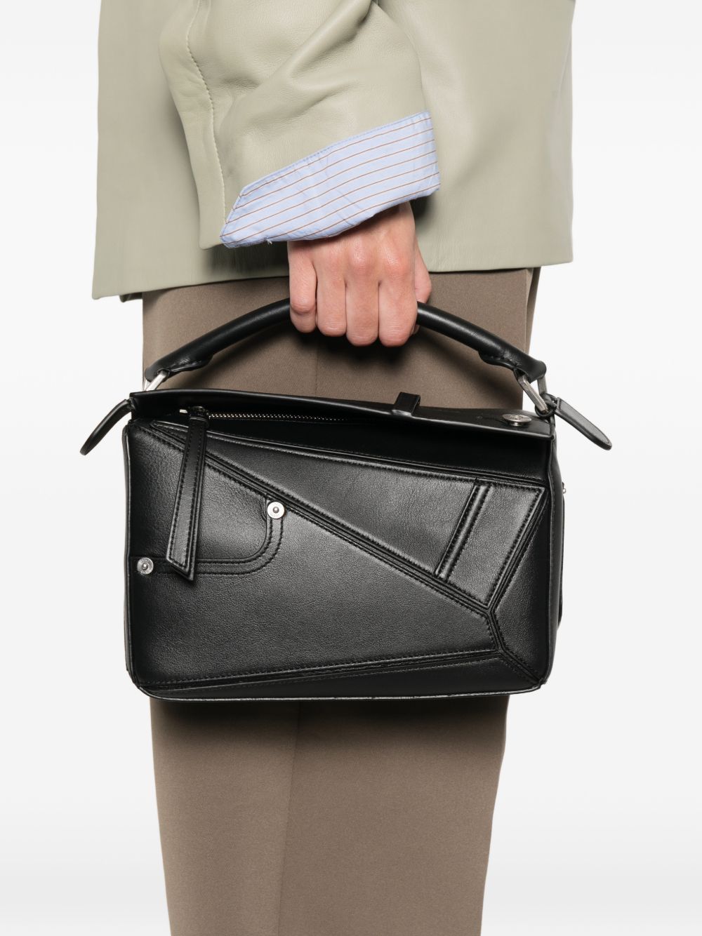 Loewe Women Puzzle Panta Small Leather Shoulder Bag LOEWE