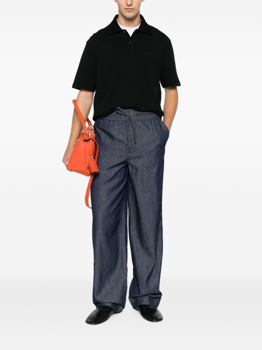 Loewe Men Anagram Cotton Polo Shirt LOEWE