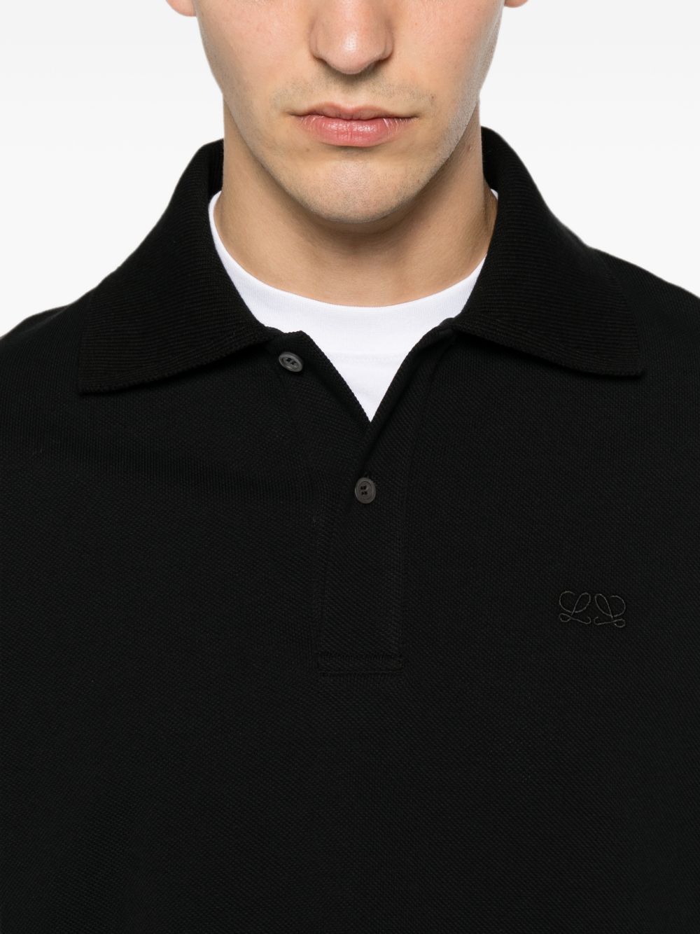 Loewe Men Anagram Cotton Polo Shirt LOEWE
