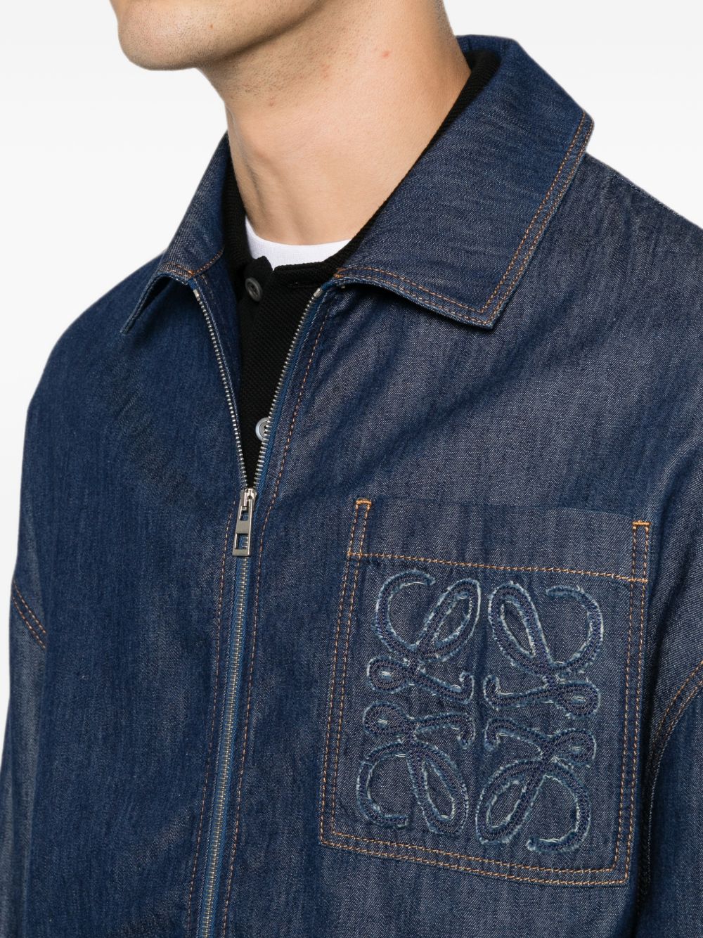 Loewe Men Anagram Denim Jacket LOEWE