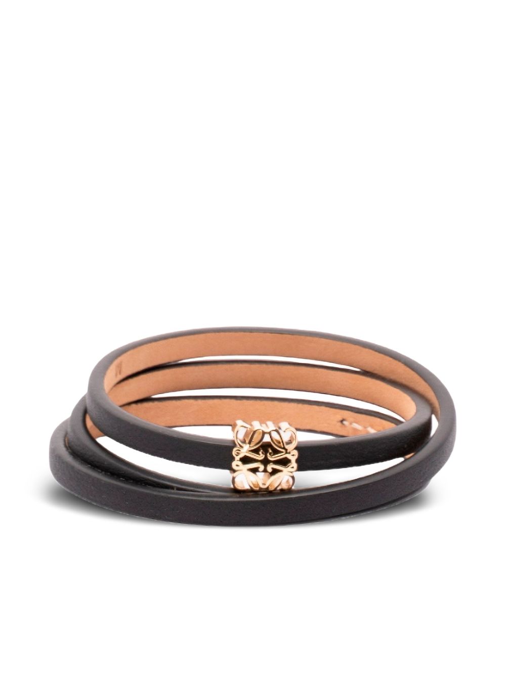 Loewe Women Anagram Bombé Leather Bracelet LOEWE