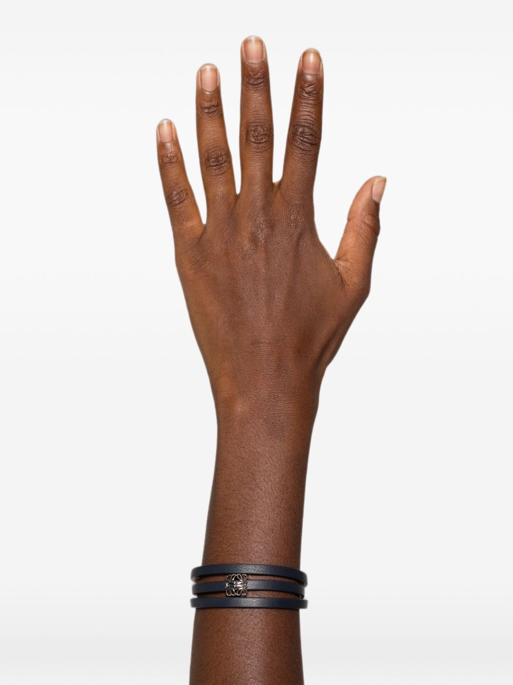 Loewe Women Anagram Bombé Leather Bracelet LOEWE