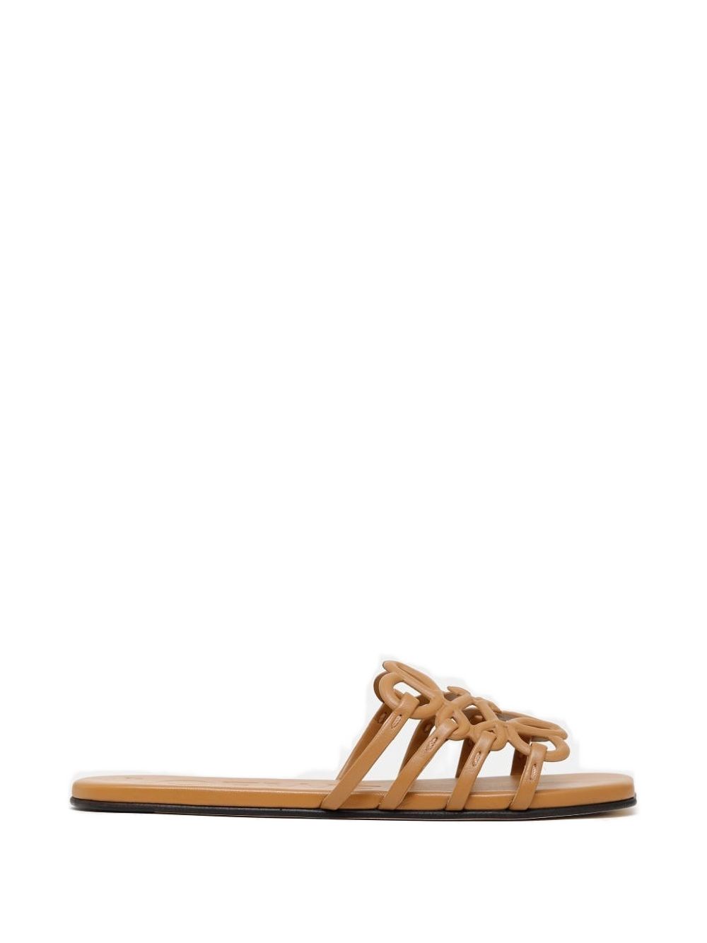 Loewe Women Petal Anagram Leather Sandals LOEWE