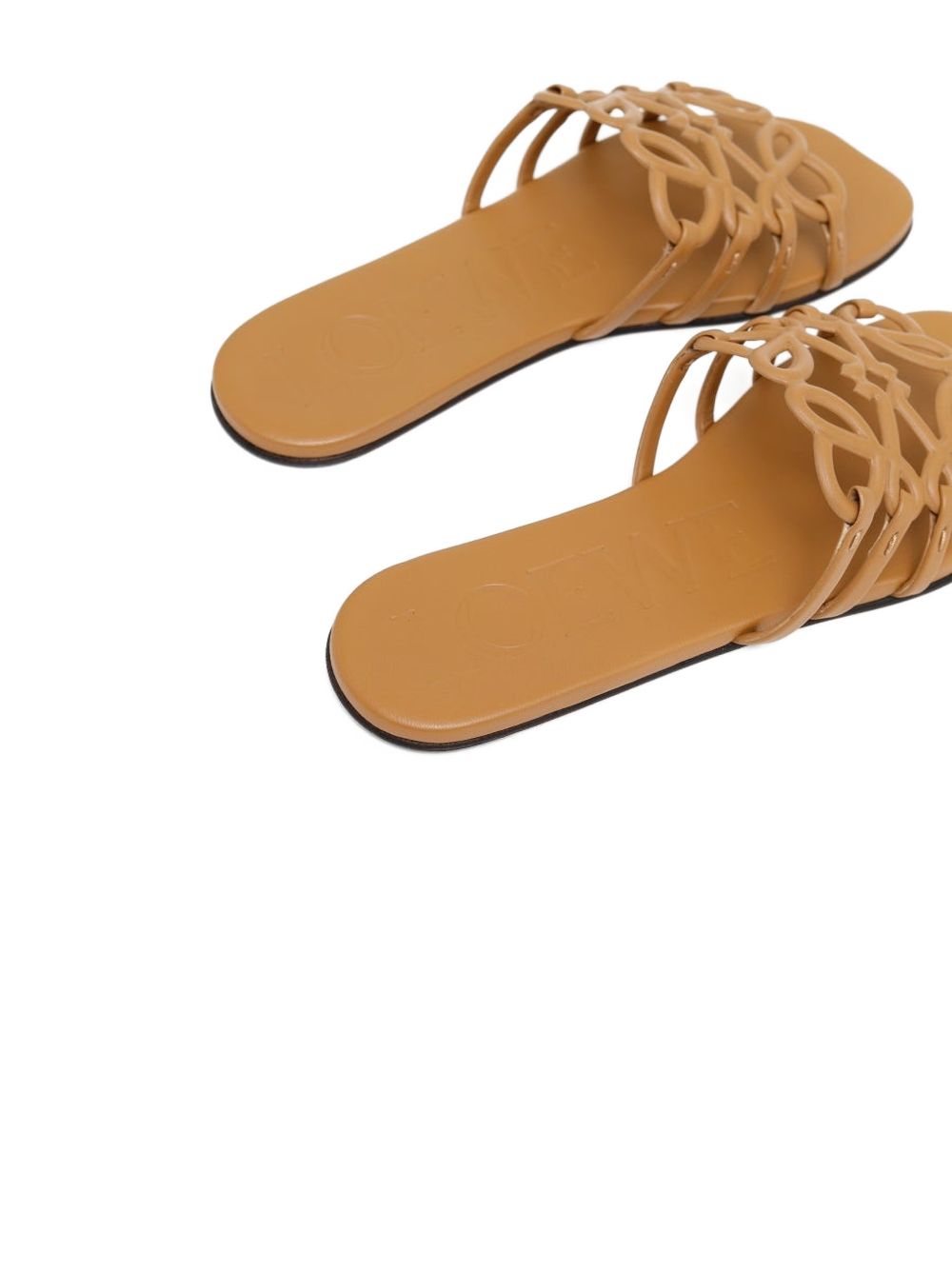Loewe Women Petal Anagram Leather Sandals LOEWE
