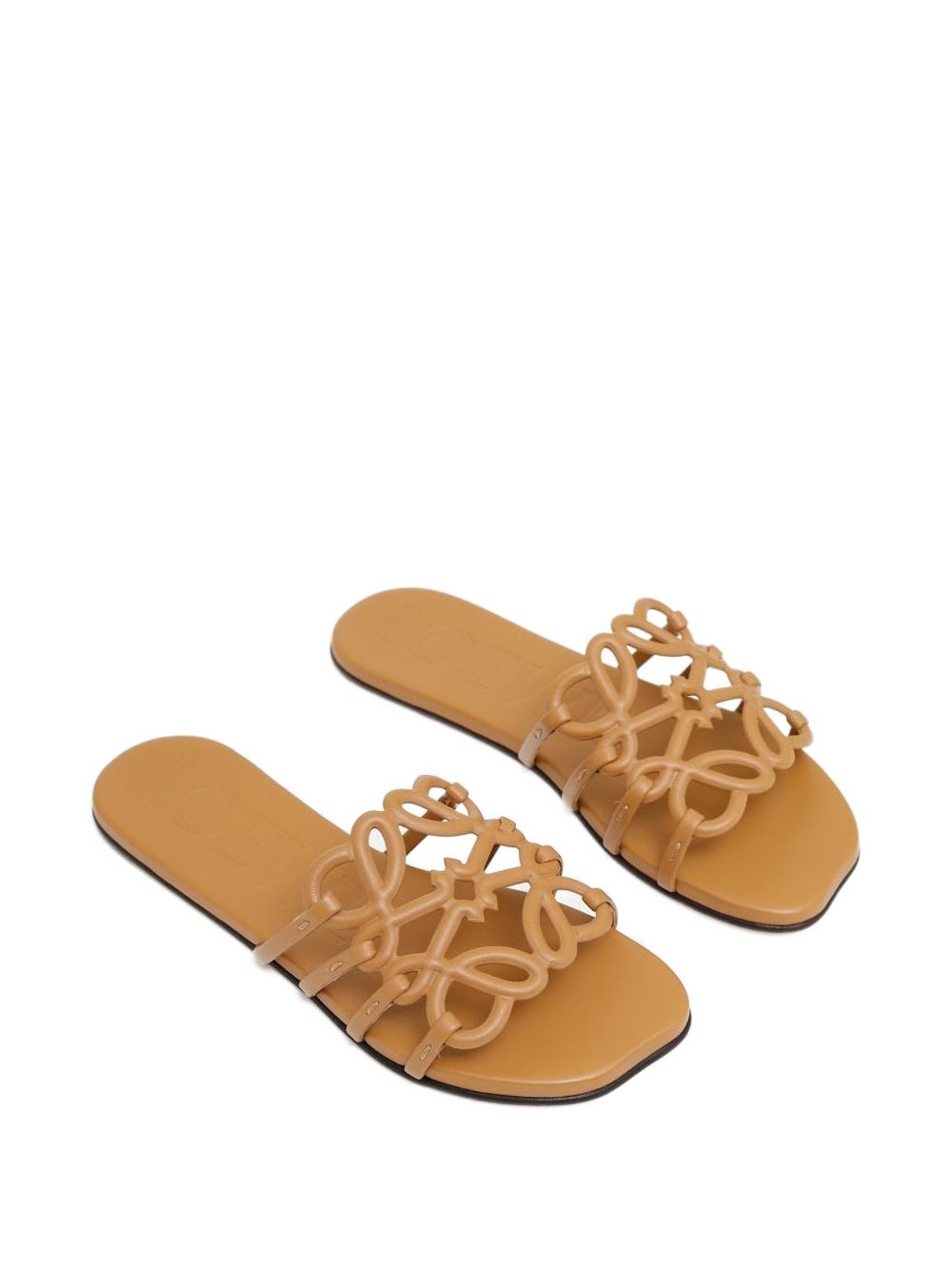 Loewe Women Petal Anagram Leather Sandals LOEWE