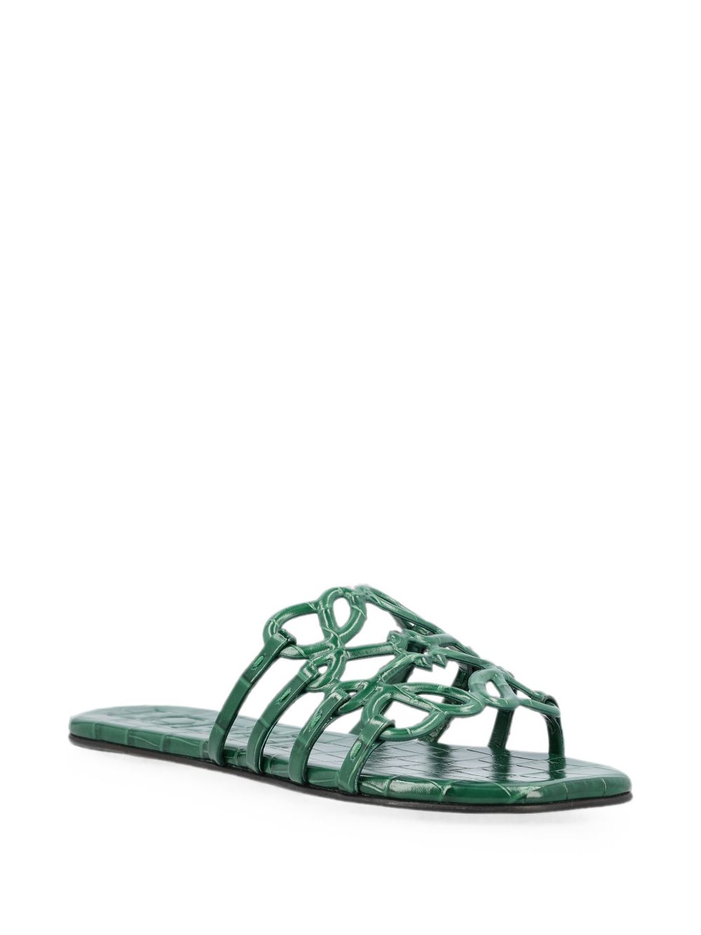 Loewe Women Petal Anagram Leather Sandals LOEWE