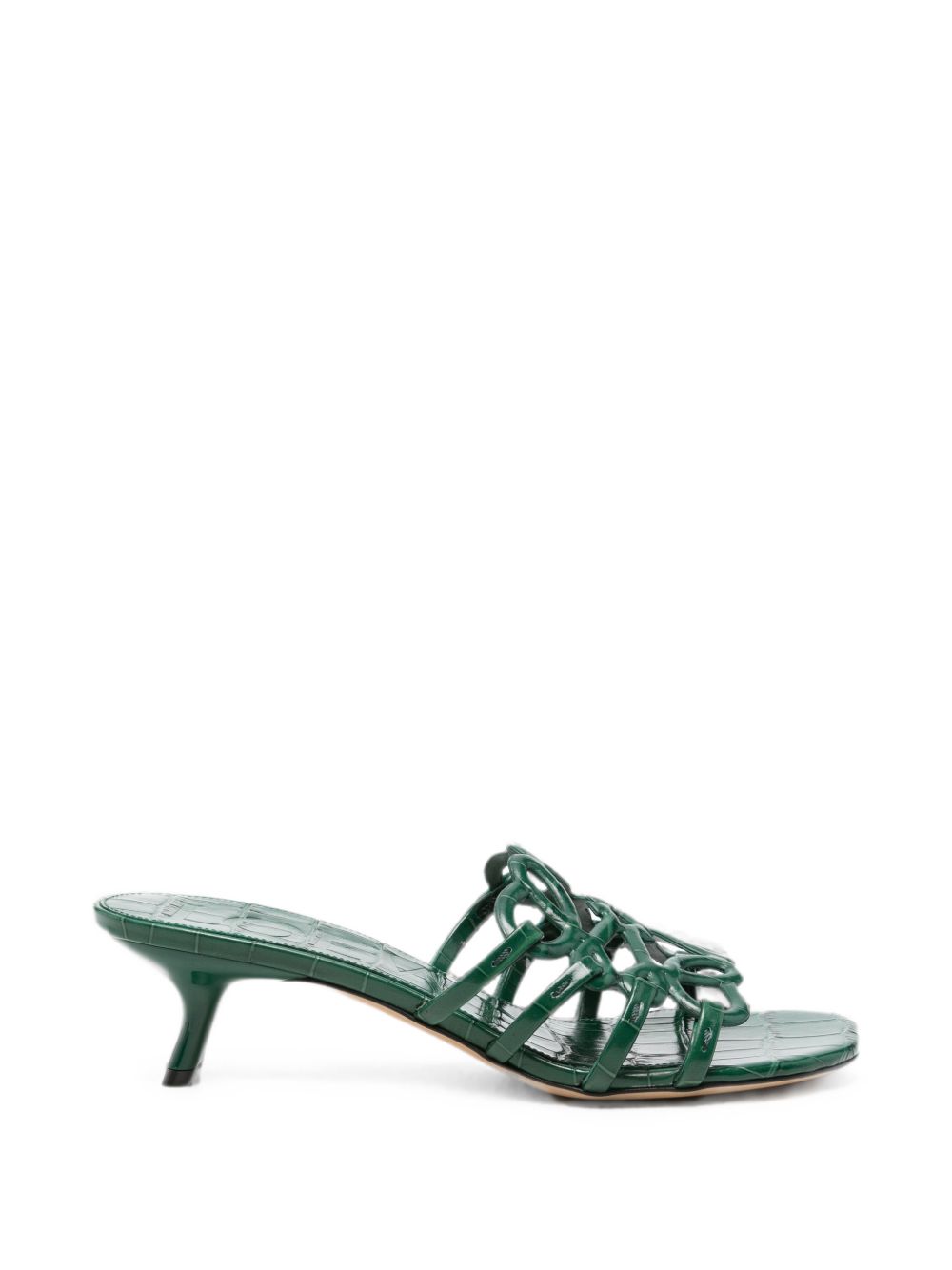Loewe Women Petal Anagram Leather Mules LOEWE