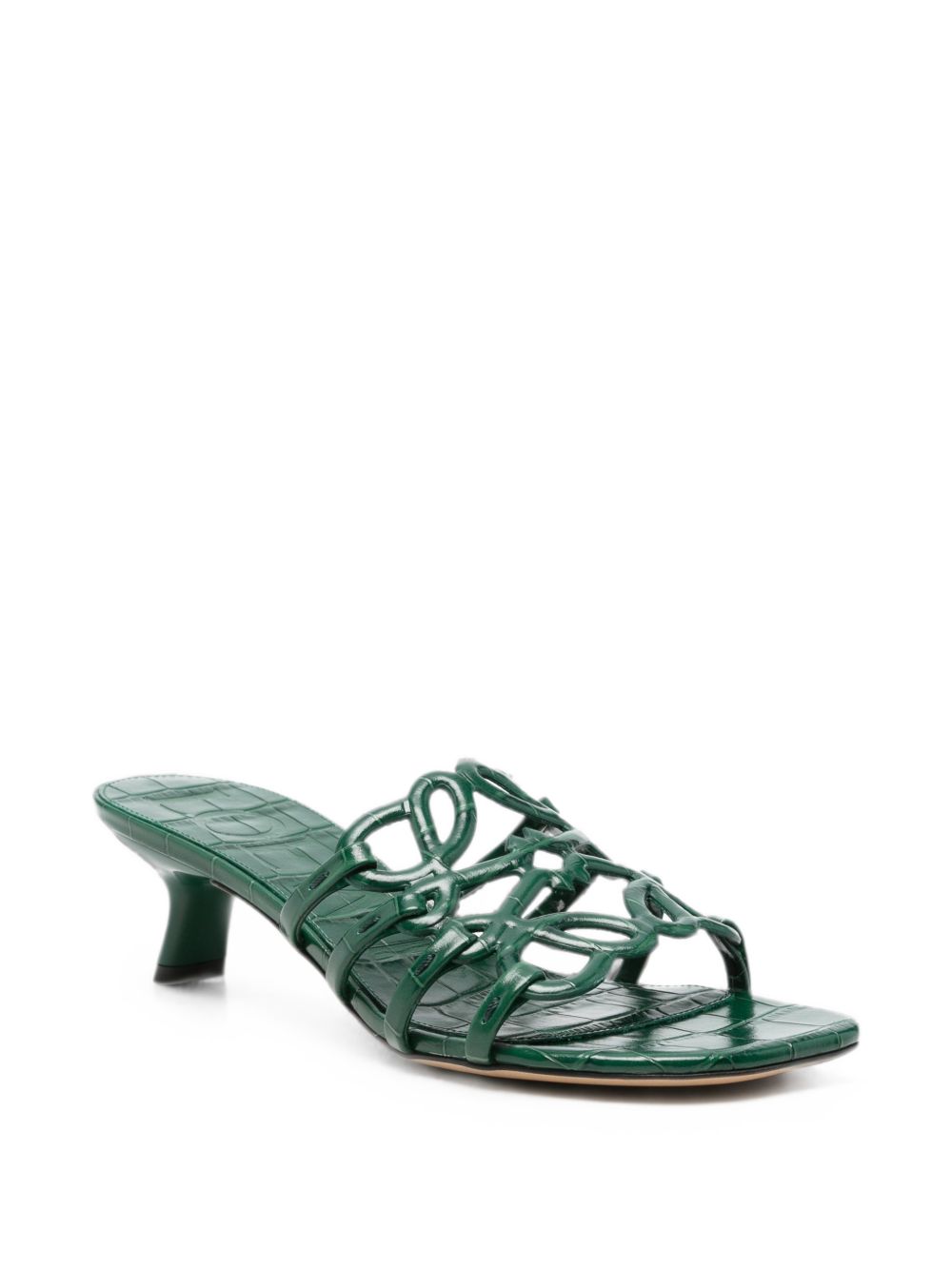 Loewe Women Petal Anagram Leather Mules LOEWE