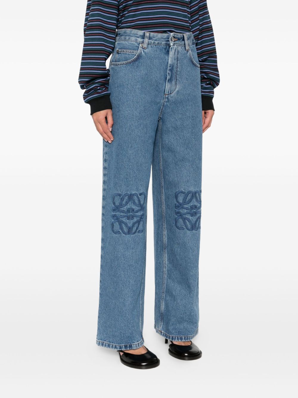 Loewe Women Anagram Baggy Jeans LOEWE