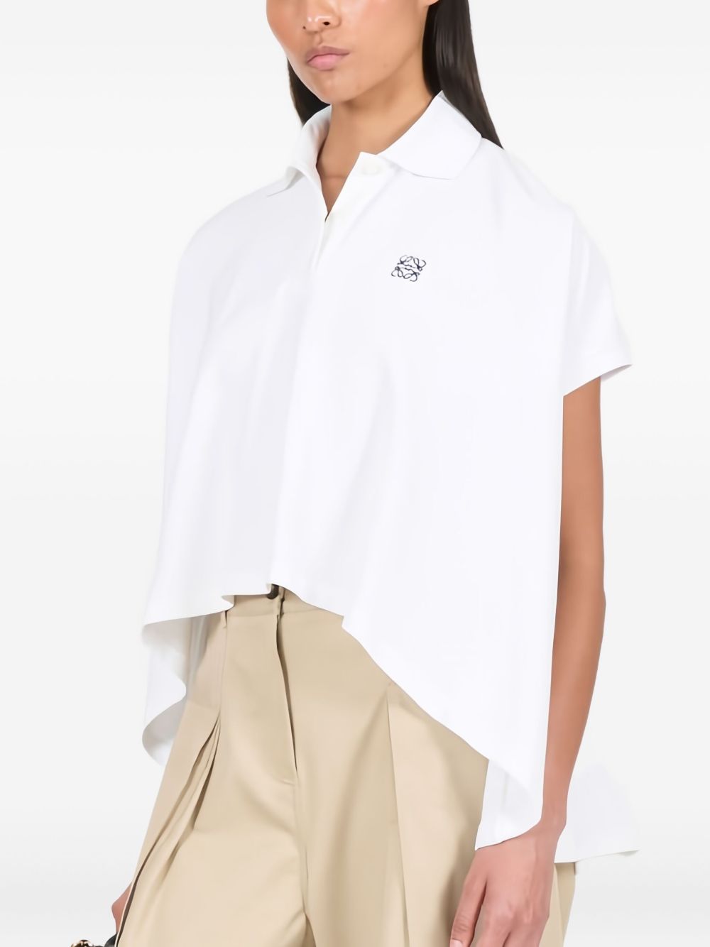 Loewe Women Anagram Cotton Polo Shirt LOEWE