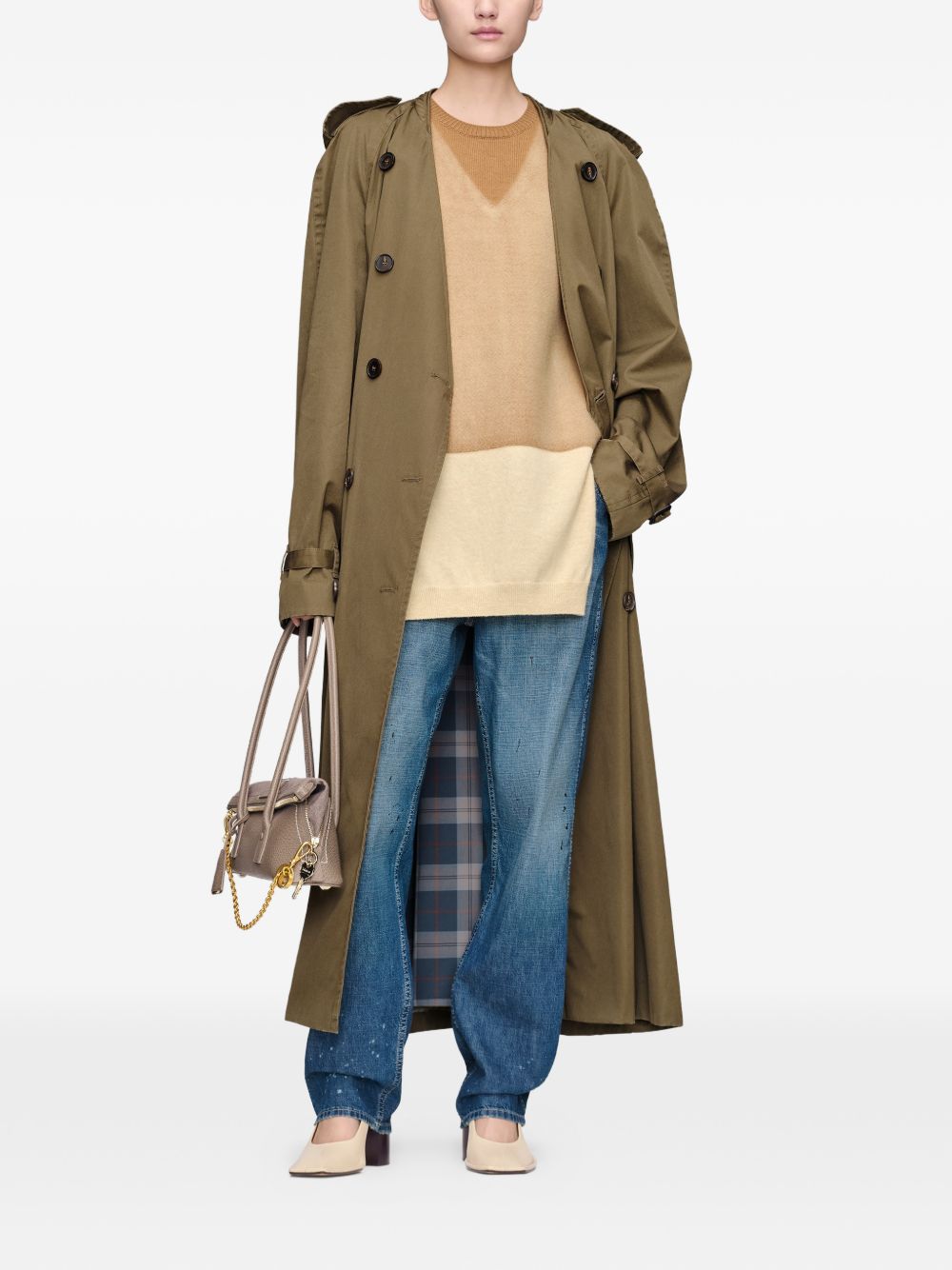 Maison Margiela Women Double-Breasted Trench Coat MAISON MARGIELA