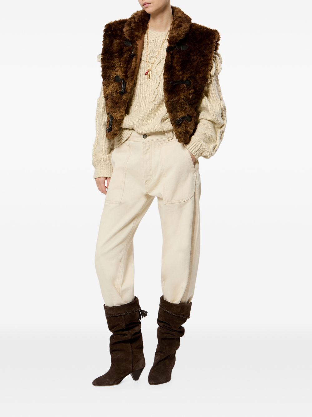 Marant Etoile Women Jocya Faux Fur Vest ISABEL MARANT ETOILE