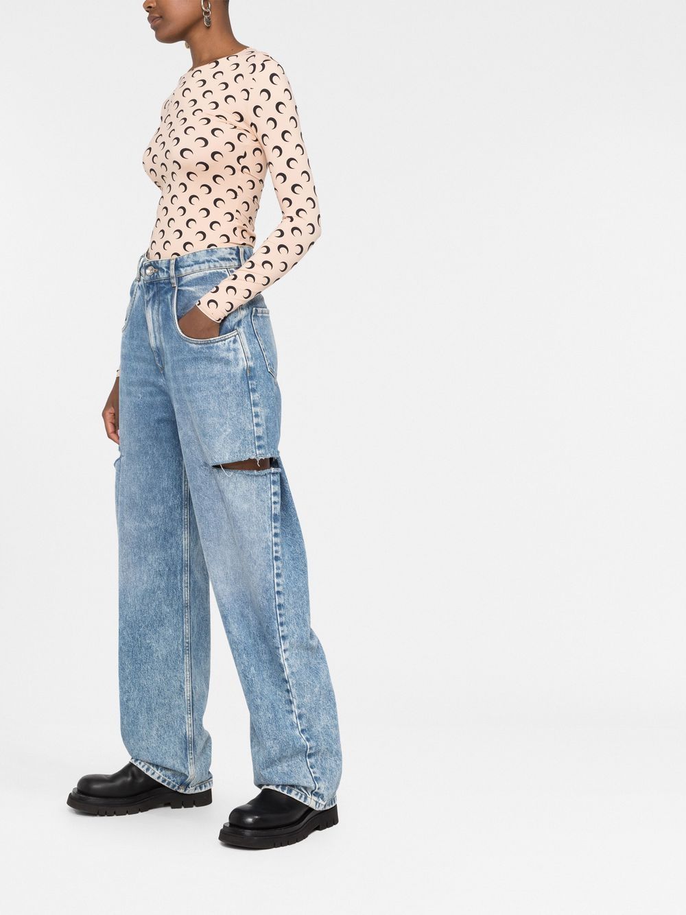 Marine Serre Women Moon Print Top MARINE SERRE