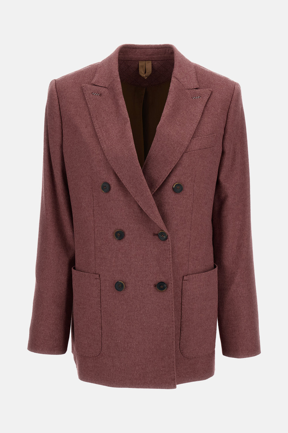 Max Mara Women Double-Breasted Silk And Cashmere Tailored Jacket MAX MARA