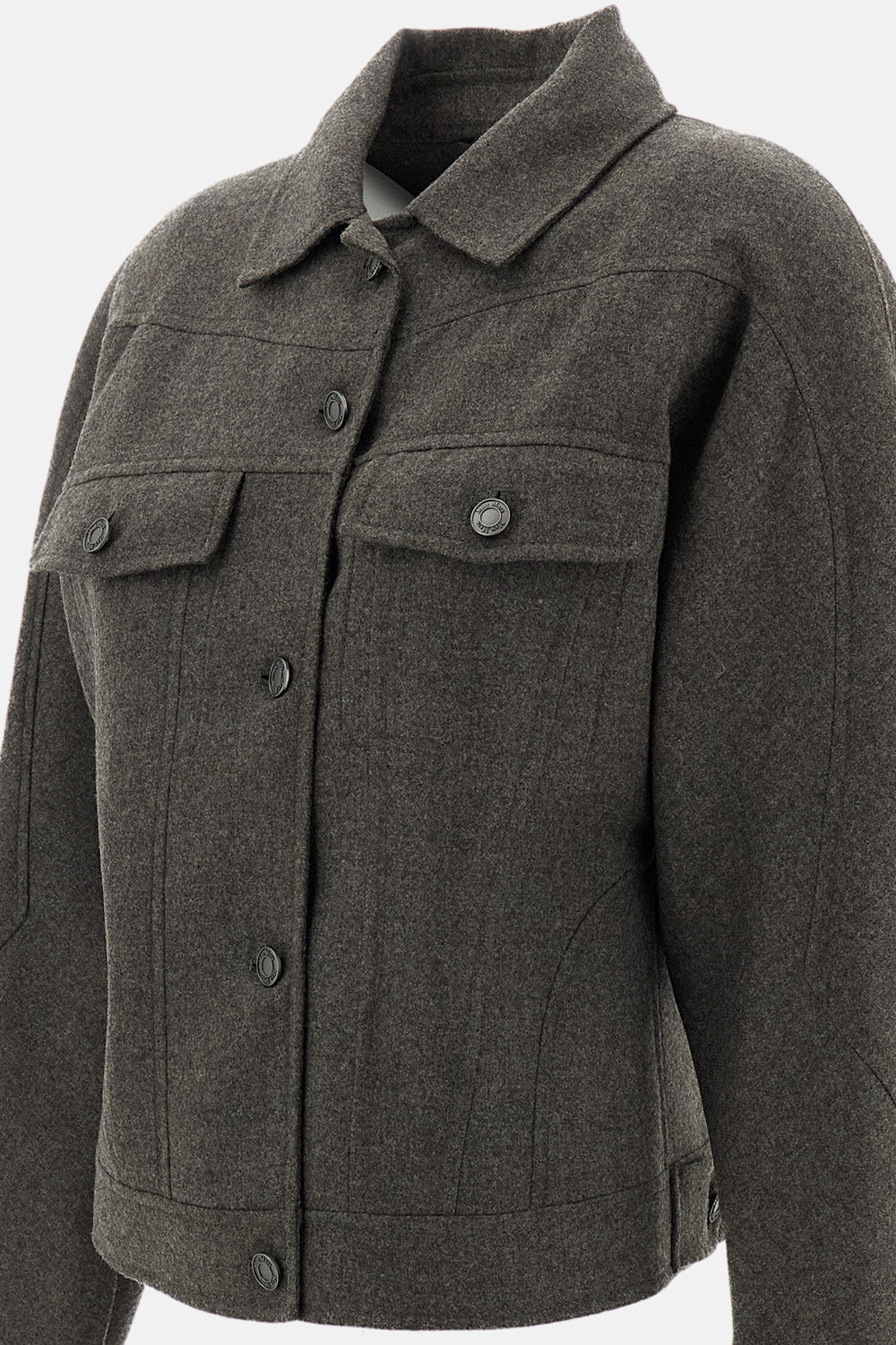 Max Mara Women Felted Wool Trucker Jacket MAX MARA