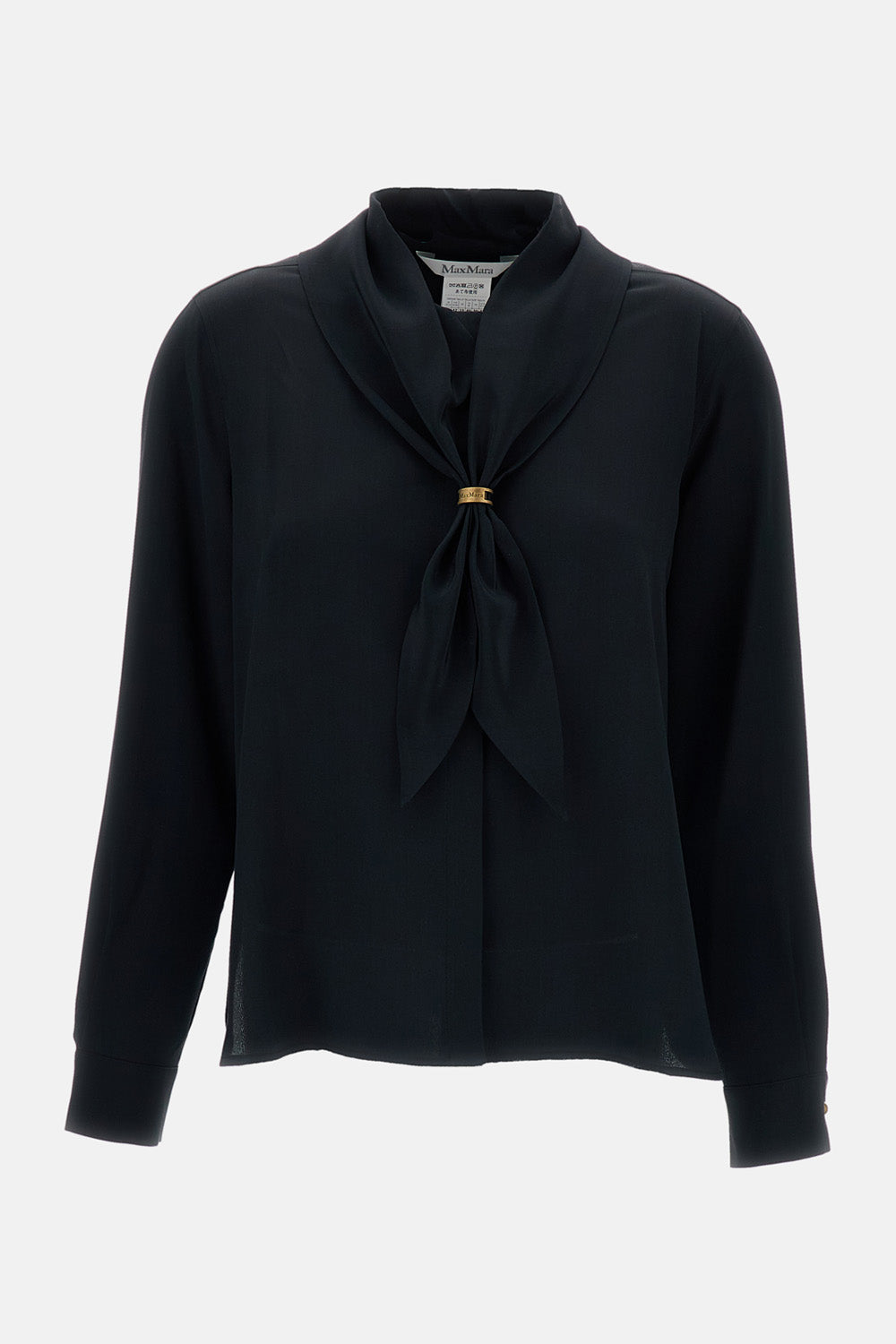 Max Mara Women Tie-Neck Scarf Silk Shirt MAX MARA