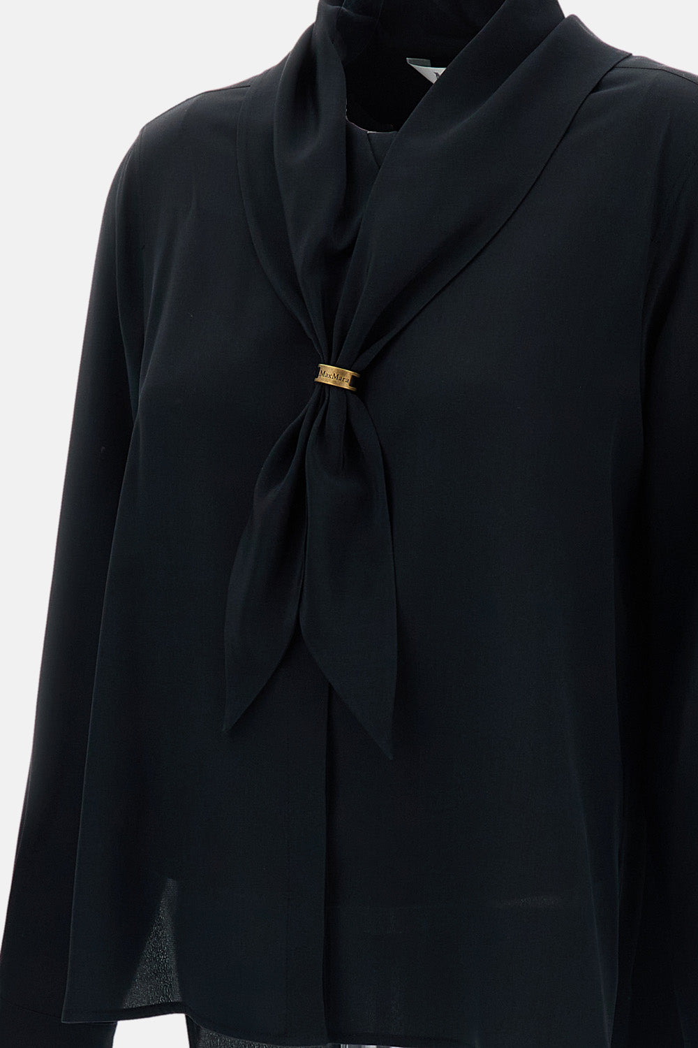 Max Mara Women Tie-Neck Scarf Silk Shirt MAX MARA