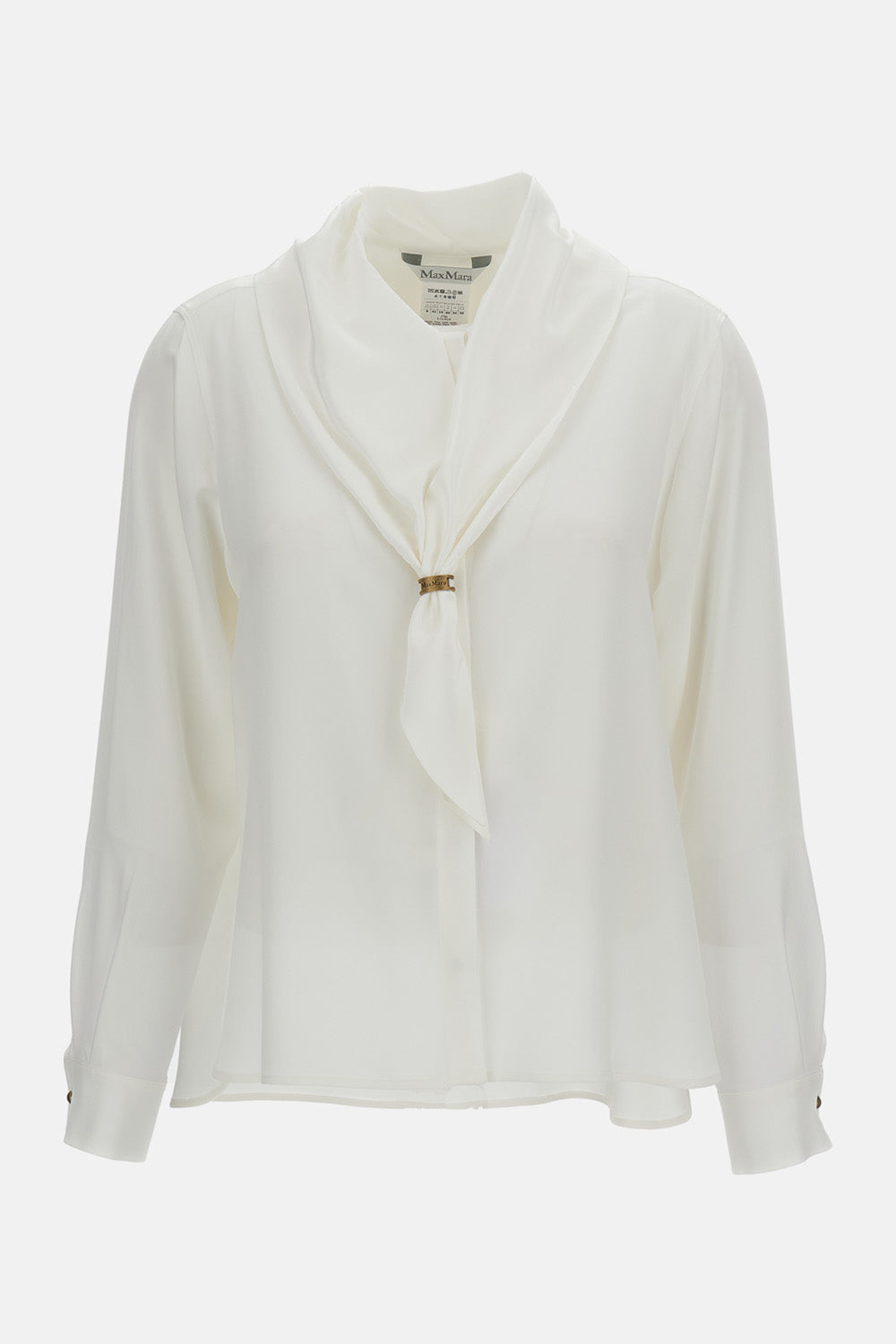 Max Mara Women Tie Neck Scarf Silk Shirt MAX MARA