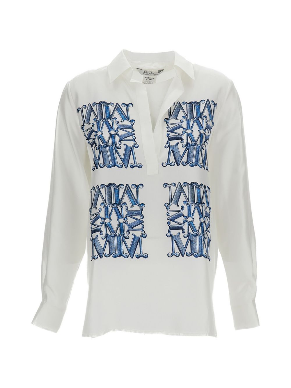 Max Mara Women Logo Print Silk Shirt MAX MARA