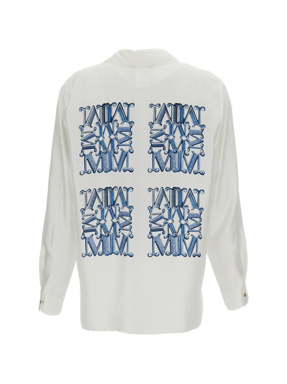 Max Mara Women Logo Print Silk Shirt MAX MARA