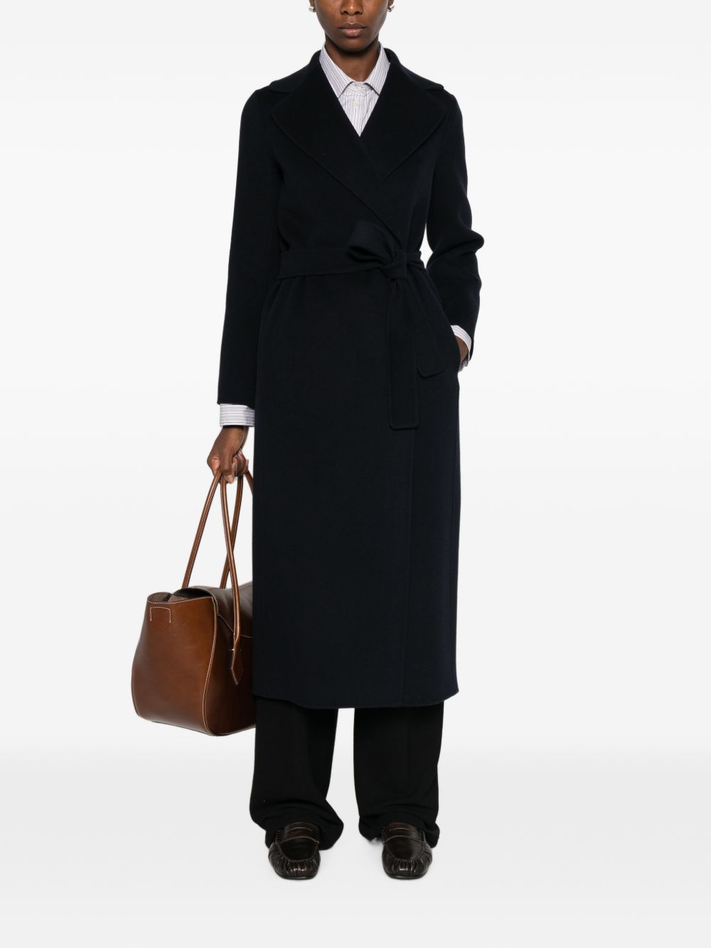 'S Max Mara Women Wool Long Coat S MAX MARA