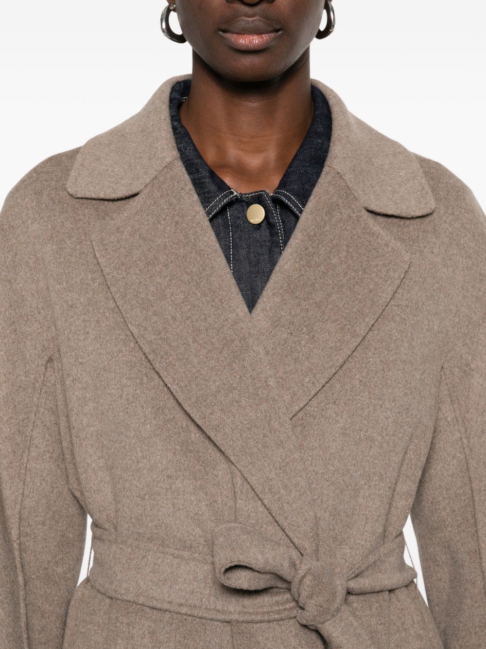 'S Max Mara Women Wool Belted Coat S MAX MARA
