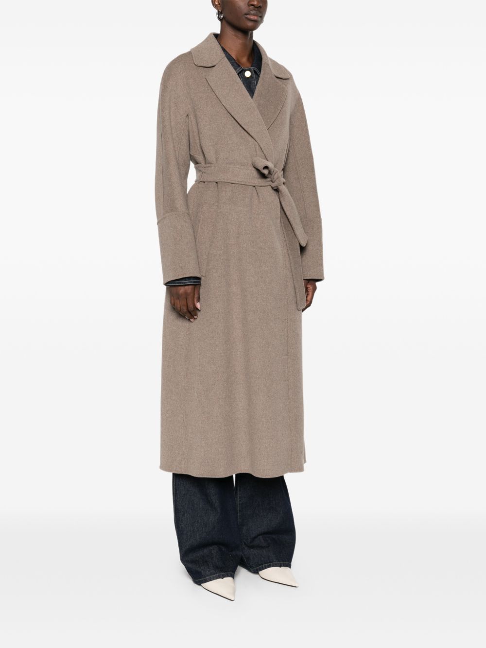 'S Max Mara Women Wool Belted Coat S MAX MARA