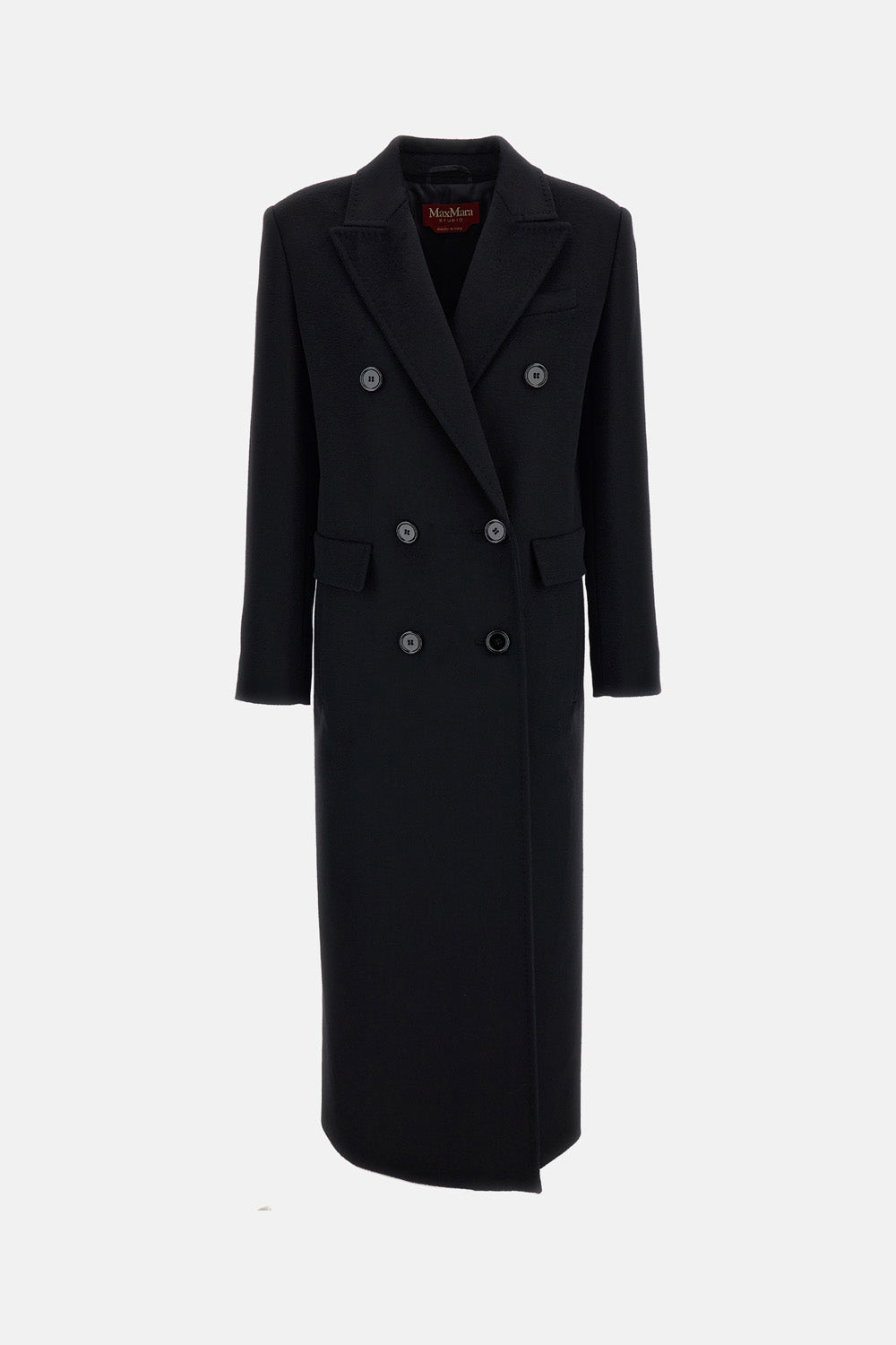 Max Mara Studio Women Long Double-Breasted Pure Wool Coat MAX MARA STUDIO