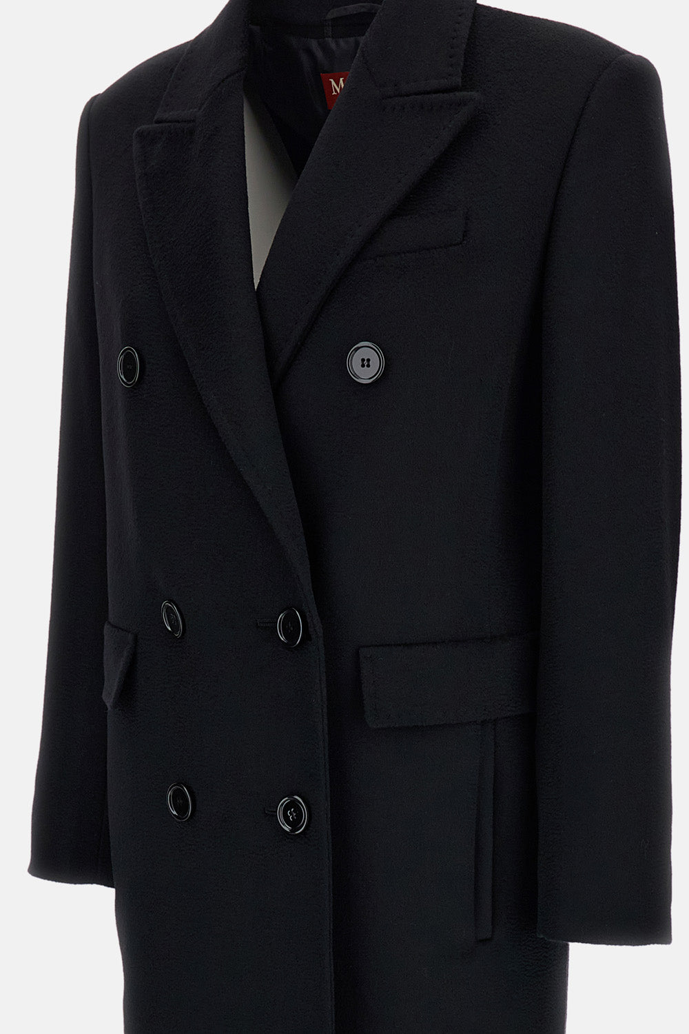 Max Mara Studio Women Long Double-Breasted Pure Wool Coat MAX MARA STUDIO