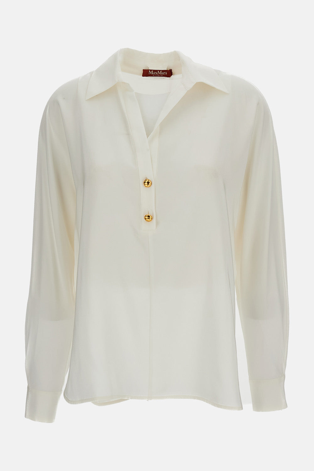 Max Mara Studio Women Crêpe De Chine Polo Shirt MAX MARA STUDIO