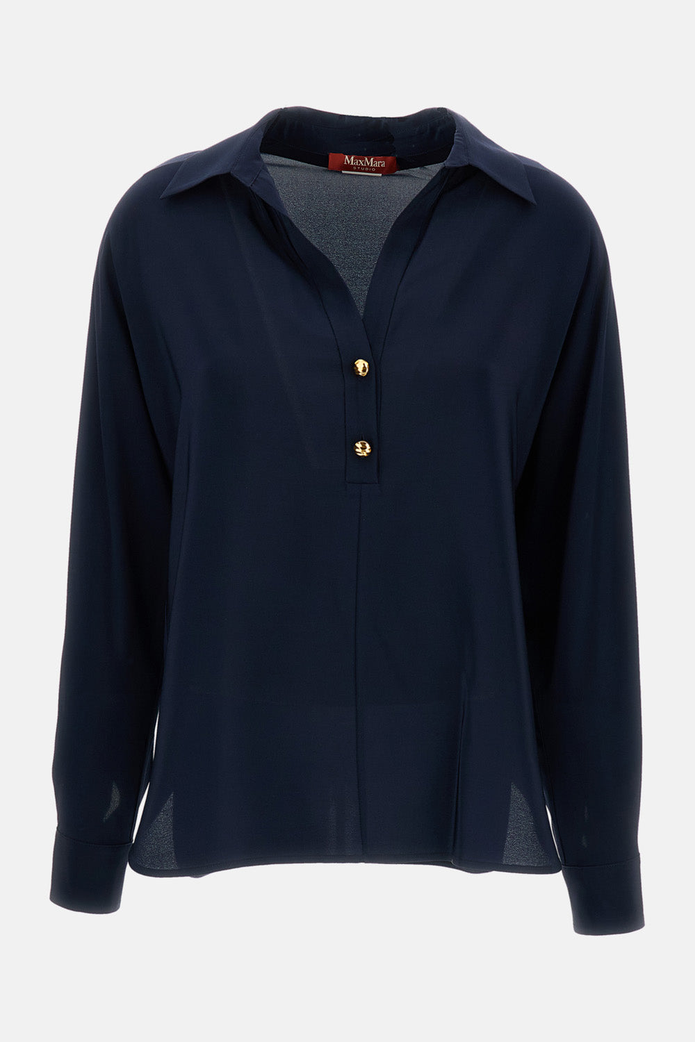 Max Mara Studio Women Crêpe De Chine Polo Shirt MAX MARA STUDIO