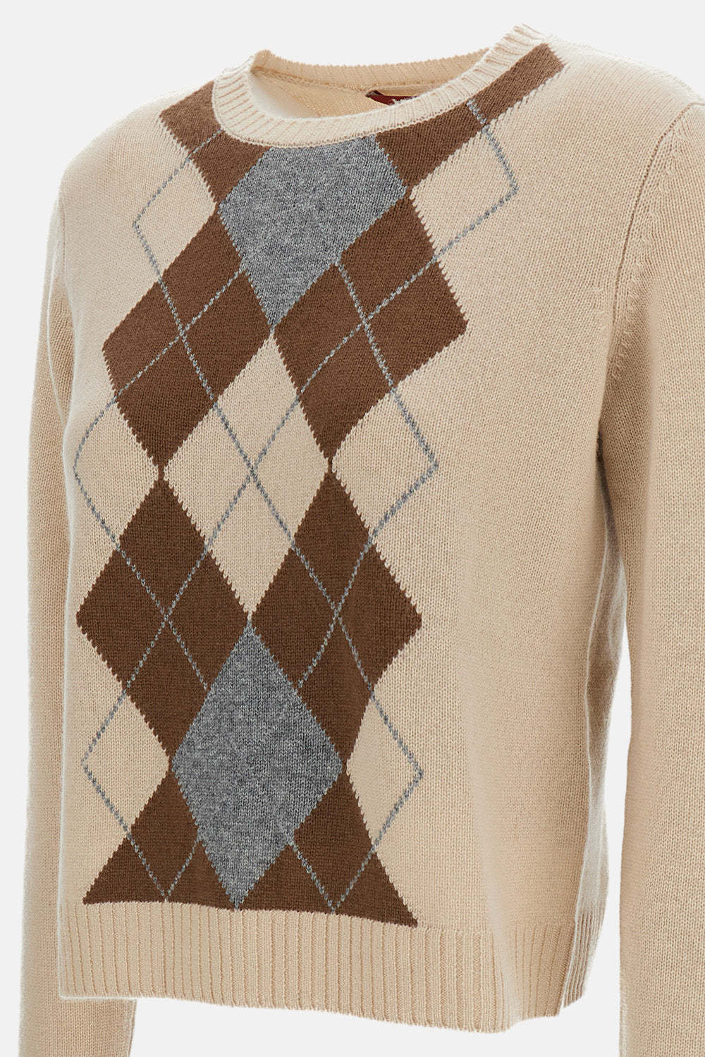 Max Mara Studio Women Wool And Cashmere Argyle Sweater MAX MARA STUDIO