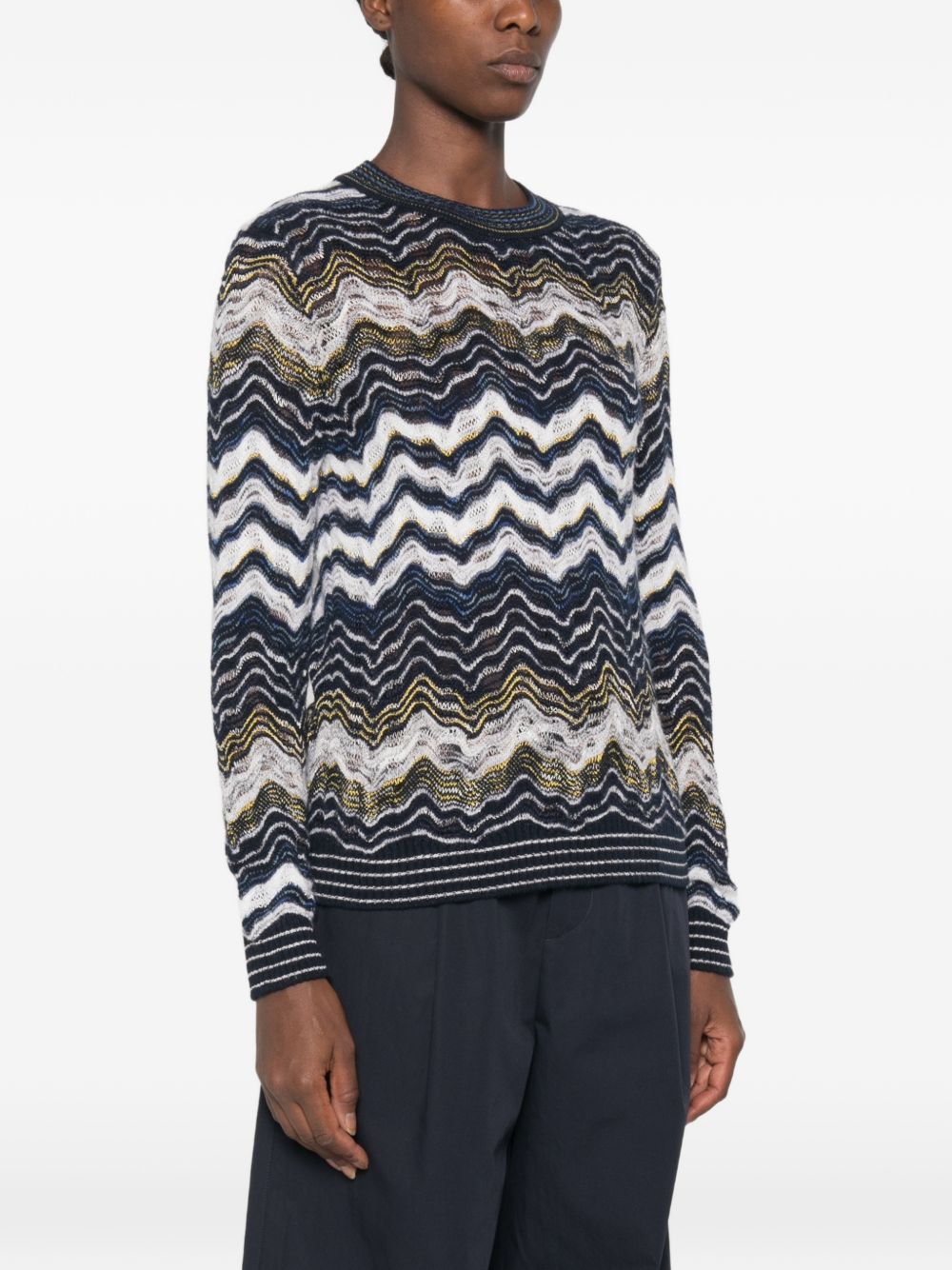 Missoni Women Zig Zag Motif Wool Sweater MISSONI