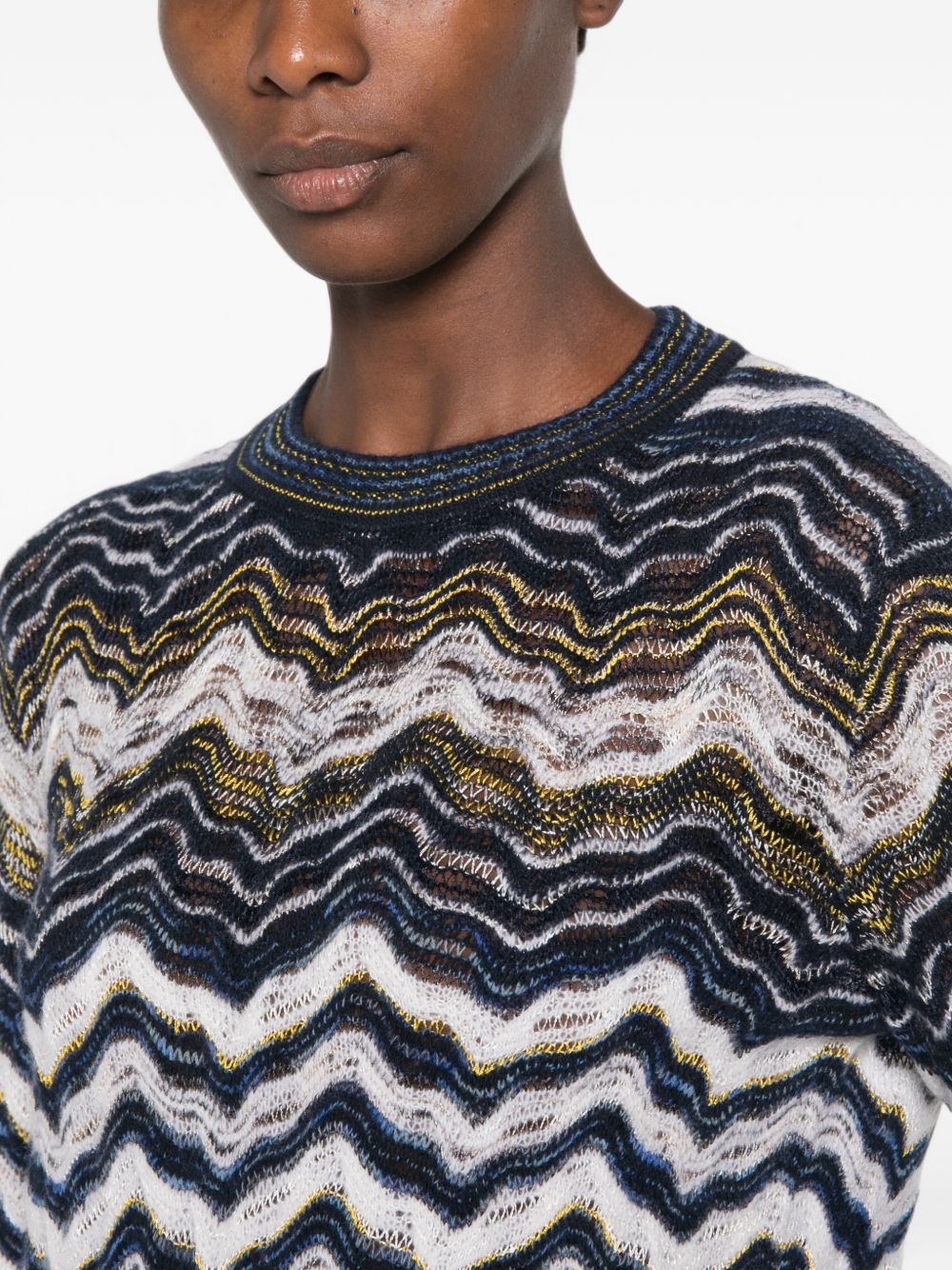 Missoni Women Zig Zag Motif Wool Sweater MISSONI