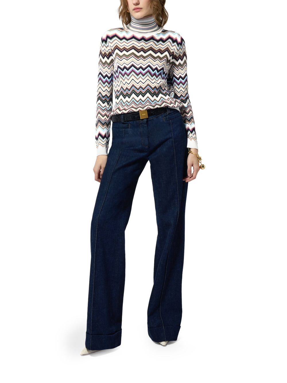 Missoni Women Zig Zag Motif Turtle-Neck Sweater MISSONI