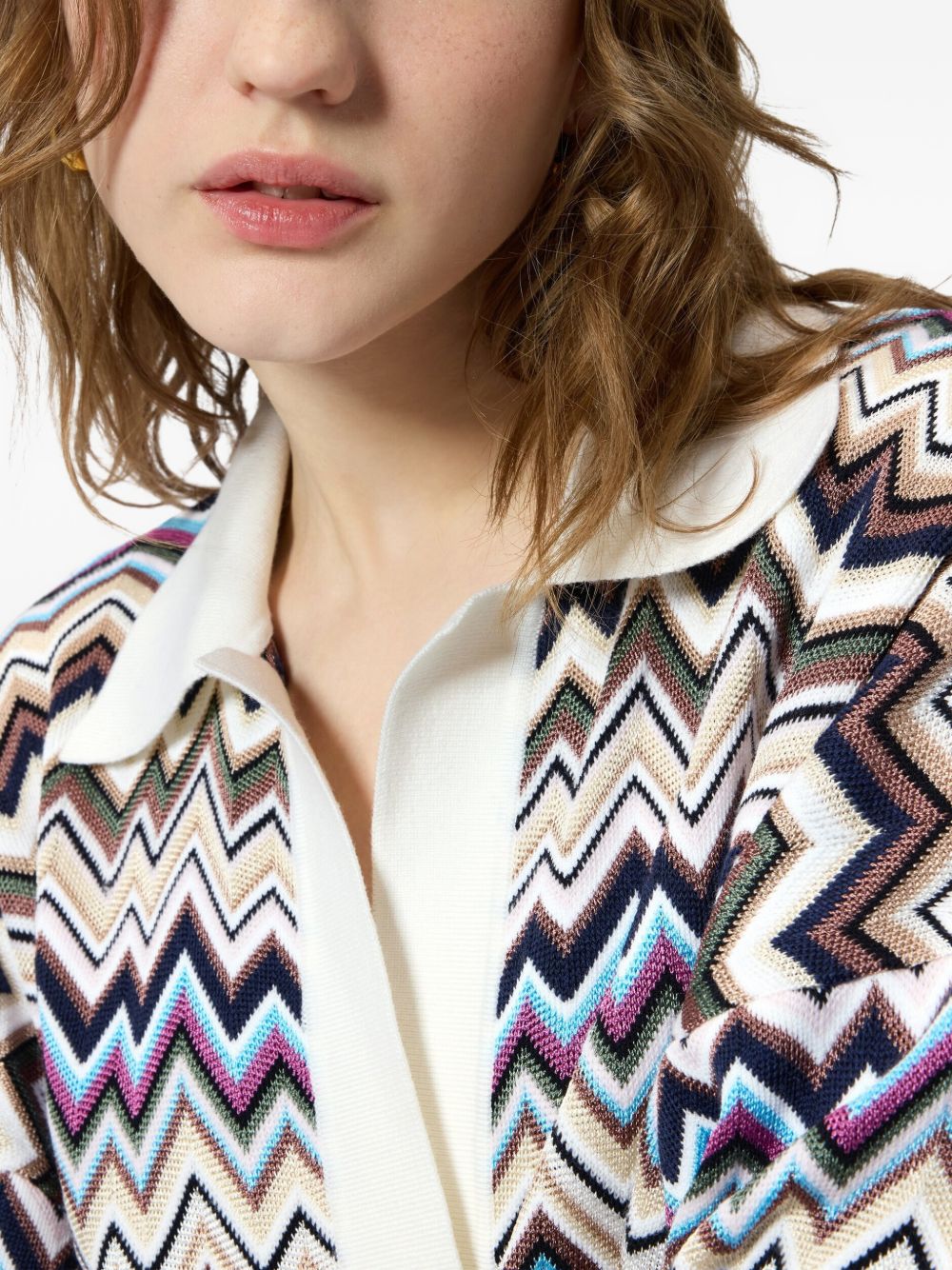 Missoni Women Zig Zag Motif Polo Shirt MISSONI