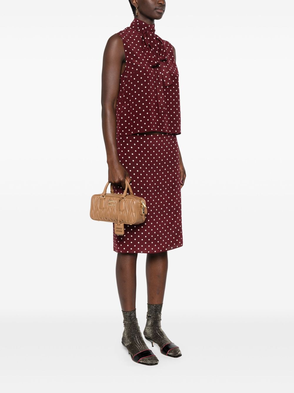 Miu Miu Women Arcadie Regular Leather Handbag MIU MIU