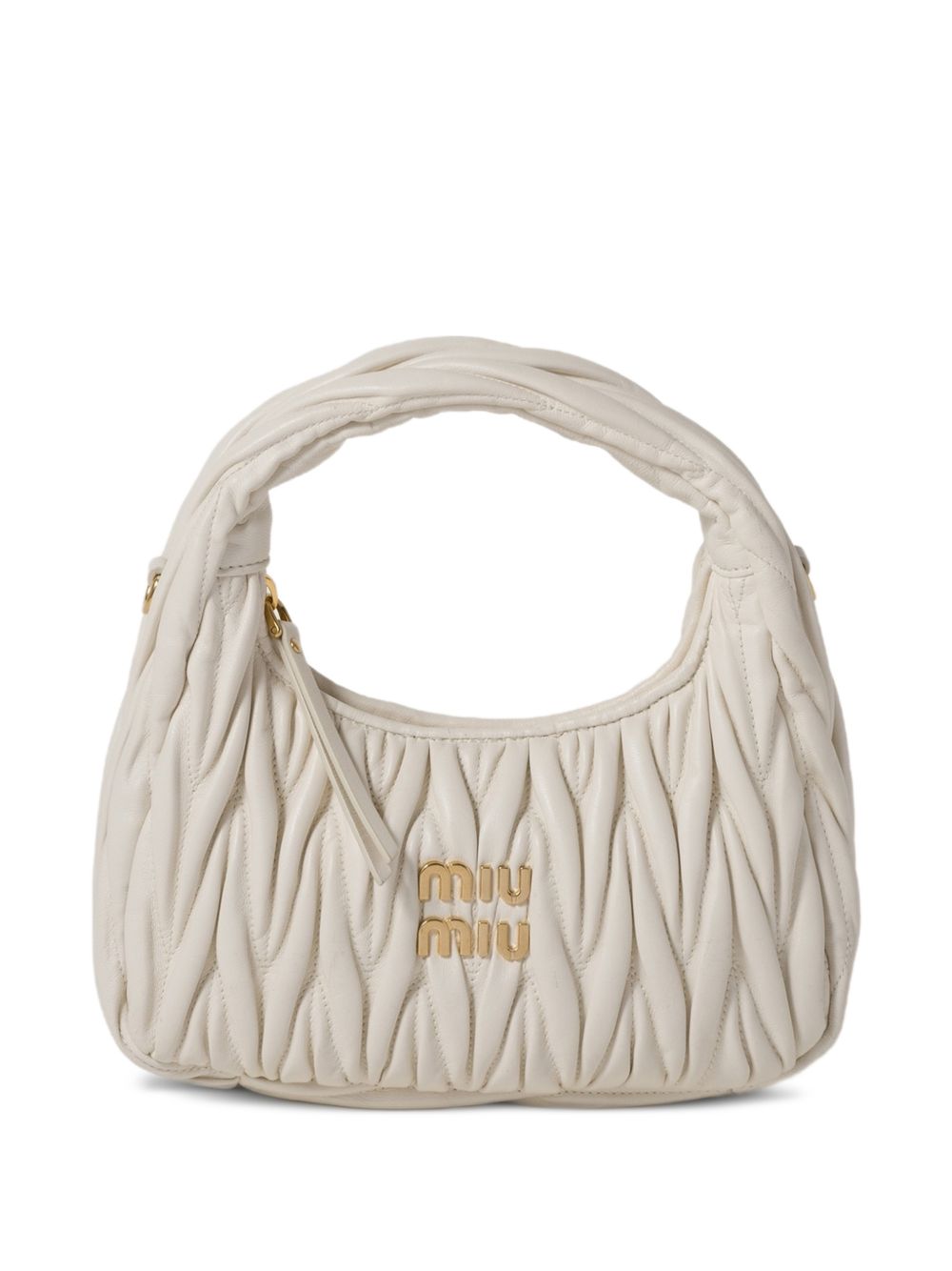 Miu Miu Women Wander Small Leather Hobo Bag MIU MIU