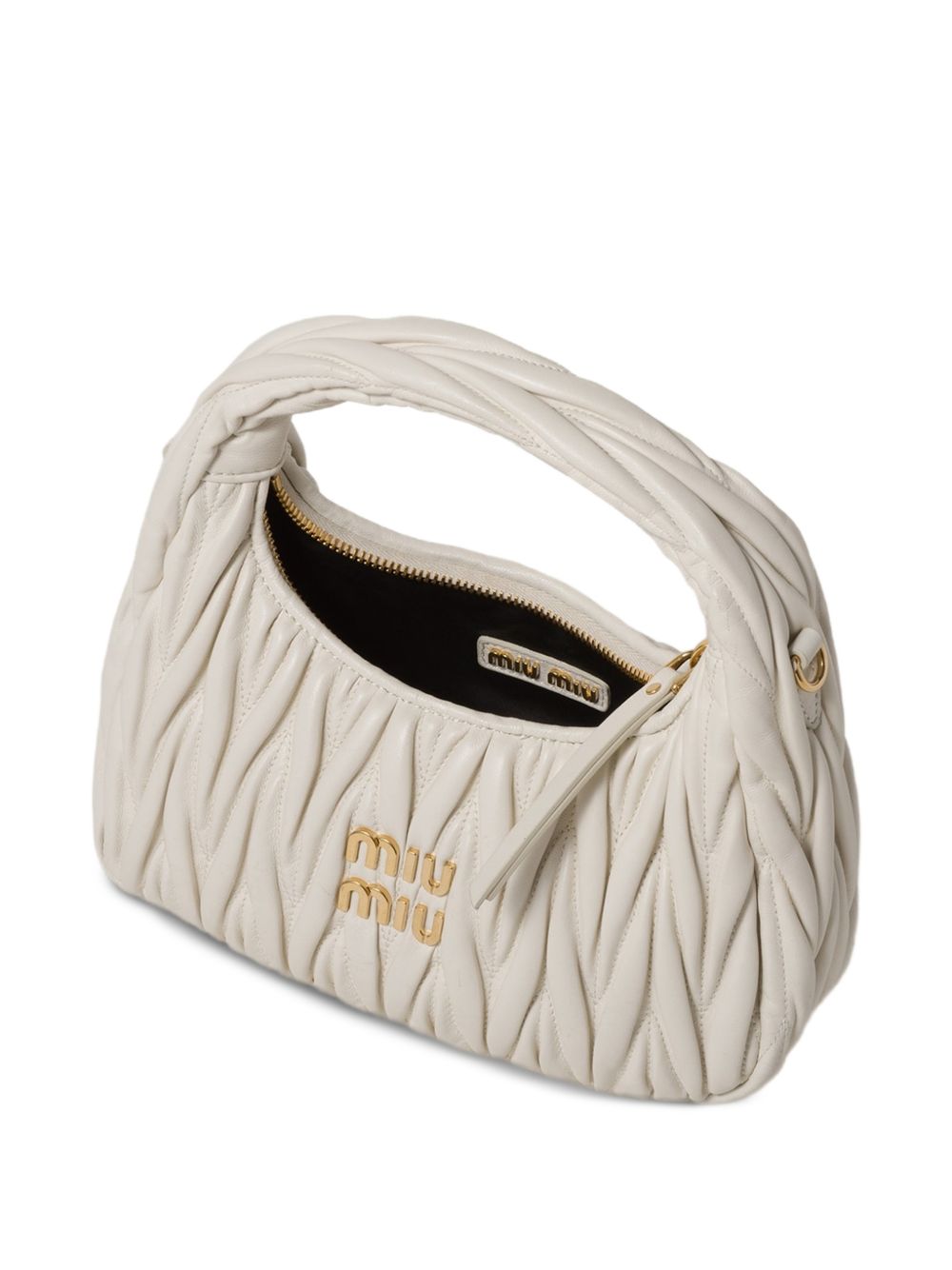 Miu Miu Women Wander Small Leather Hobo Bag MIU MIU