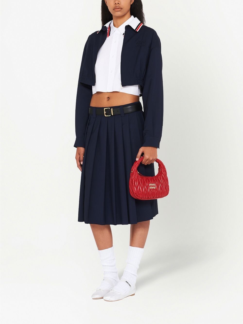 Miu Miu Women Wander Small Leather Hobo Bag MIU MIU