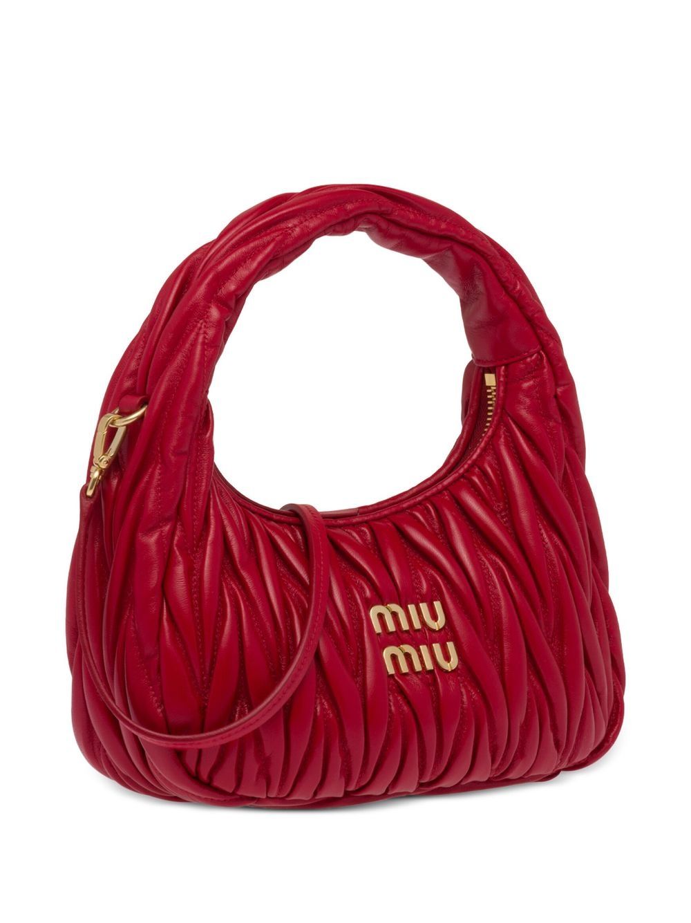 Miu Miu Women Wander Small Leather Hobo Bag MIU MIU