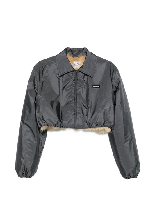 Miu Miu Women Cropped Blouson Jacket MIU MIU