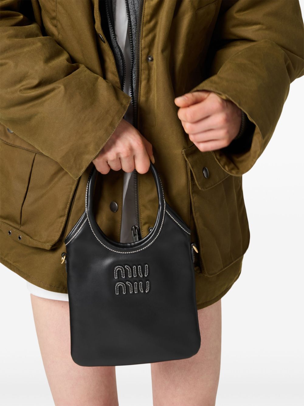 Miu Miu Women Ivy Mini Leather Handbag MIU MIU