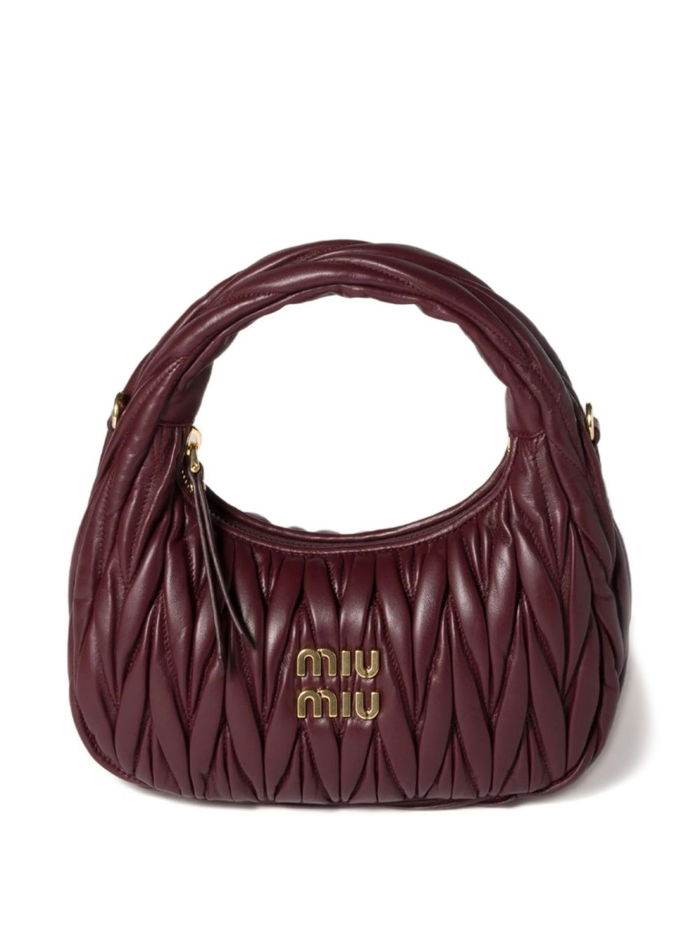 Miu Miu Women Wander Small Leather Hobo Bag MIU MIU