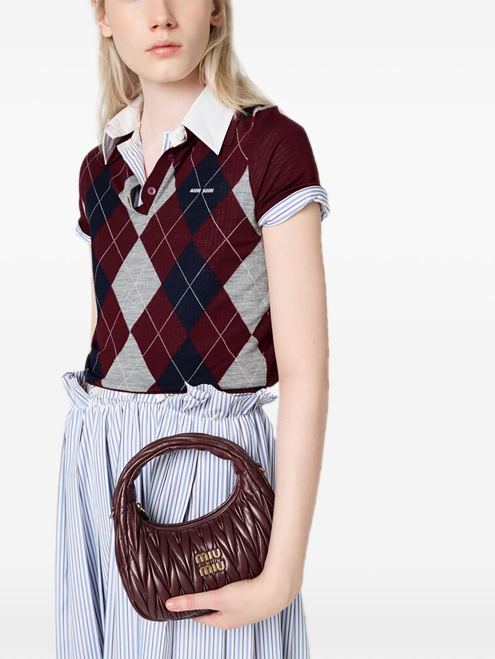 Miu Miu Women Wander Small Leather Hobo Bag MIU MIU